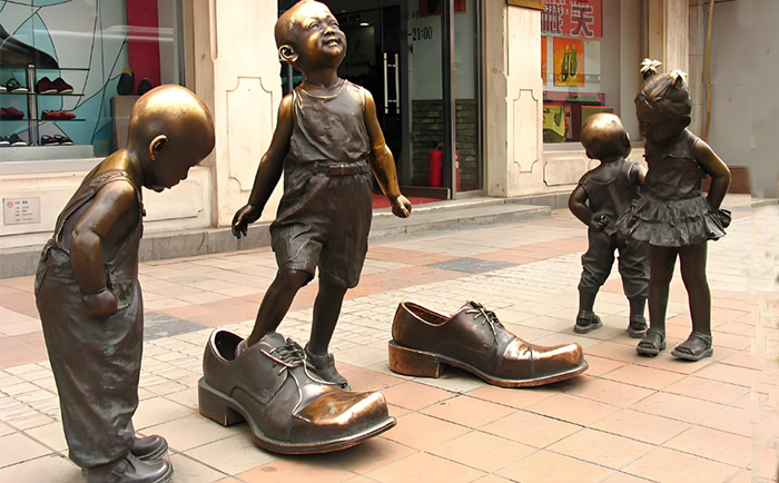 鑄銅小品雕塑市井煙火，讓步行街“活”起來(lái)