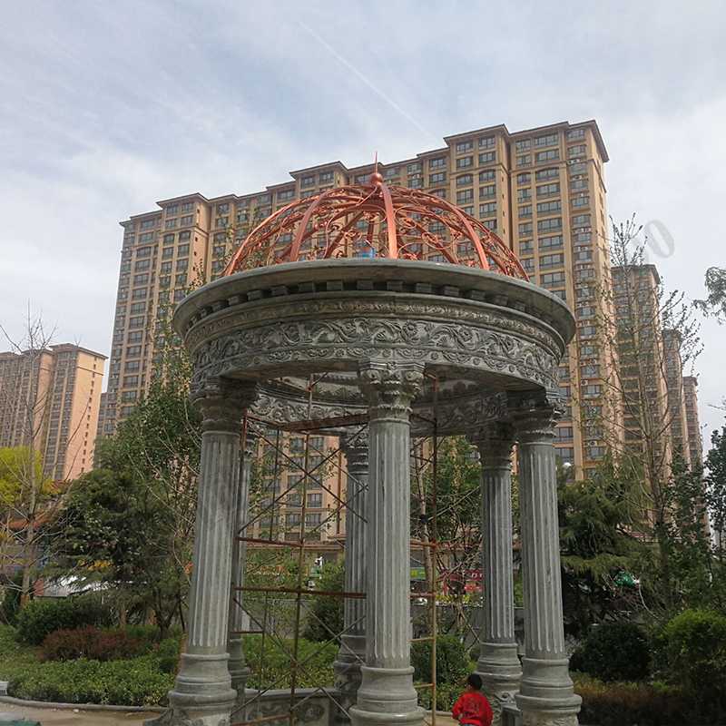 歐式景觀亭子，小區(qū)石雕涼亭，大理石石材亭子