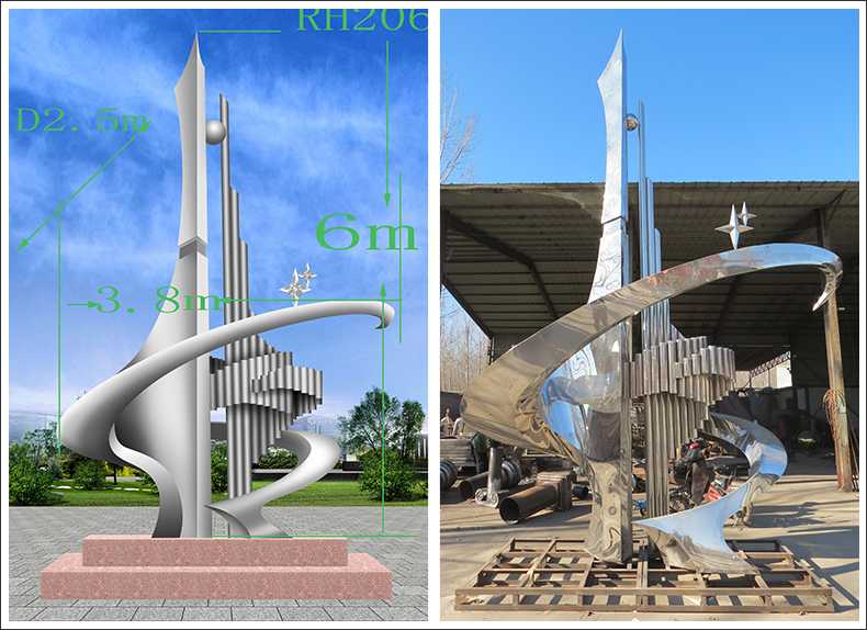 大型不銹鋼雕塑，不銹鋼雕塑廠家，室外大型景觀雕塑