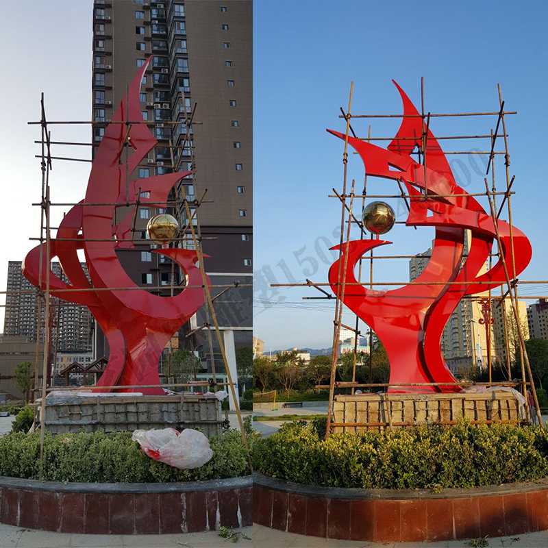 大型不銹鋼雕塑，不銹鋼鳳凰雕塑，小區(qū)不銹鋼景觀雕塑