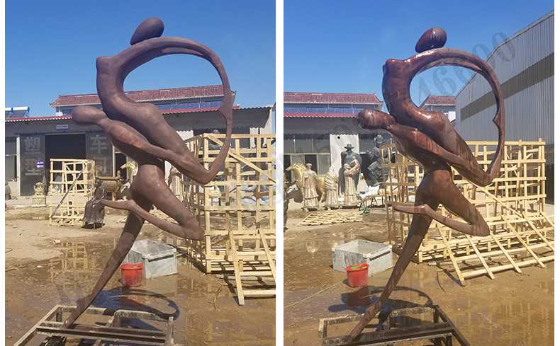 跳舞人物銅雕塑，銅舞蹈雕塑，銅抽象人物