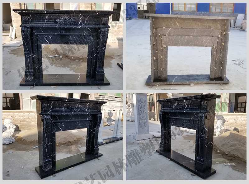 石雕壁爐架廠家，石雕壁爐架工廠，定制石雕壁爐架
