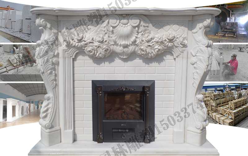 石雕壁爐架制作，石雕壁爐架制作流程，石雕壁爐架工廠