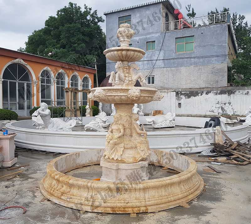 石雕噴泉，景觀人物噴泉，歐式噴泉
