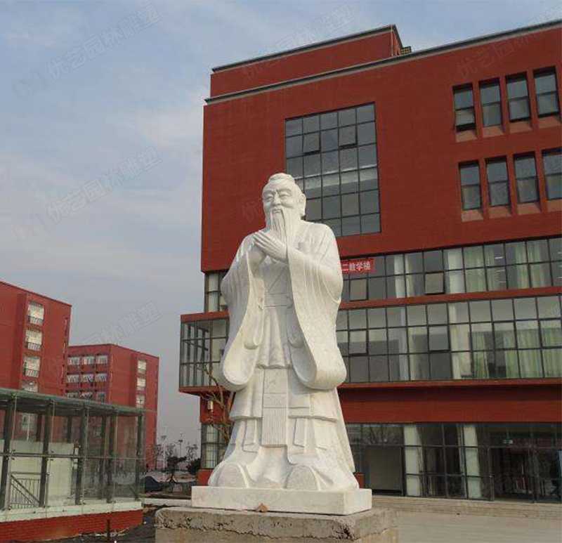 校園石雕孔子像，大理石孔子像