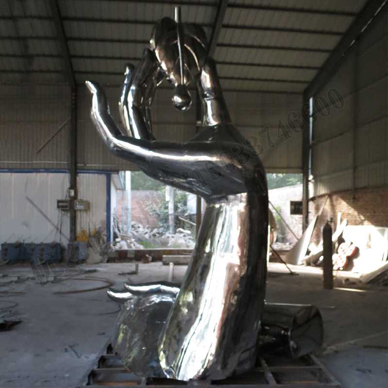 保護(hù)水資源雕塑，珍惜水資源雕塑，不銹鋼水滴雕塑