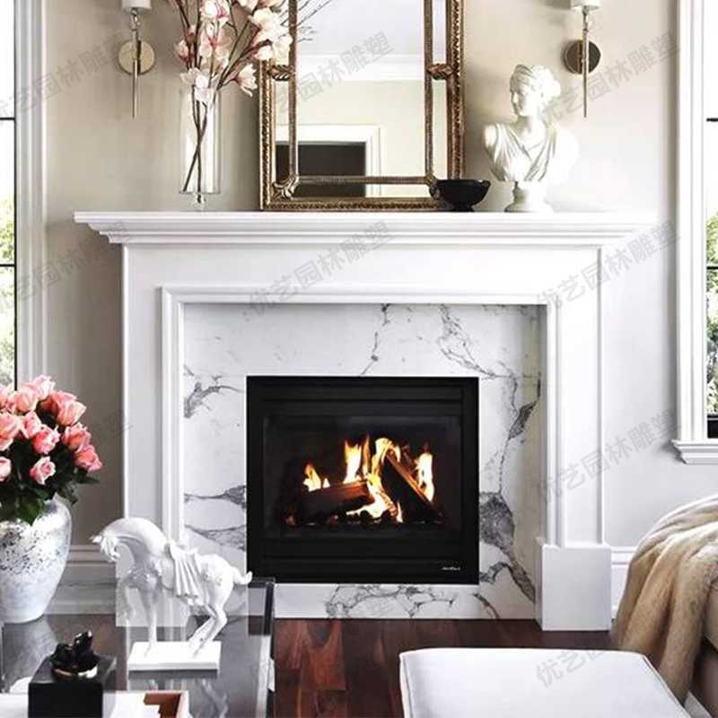 室內(nèi)壁爐架，大理石壁爐架
