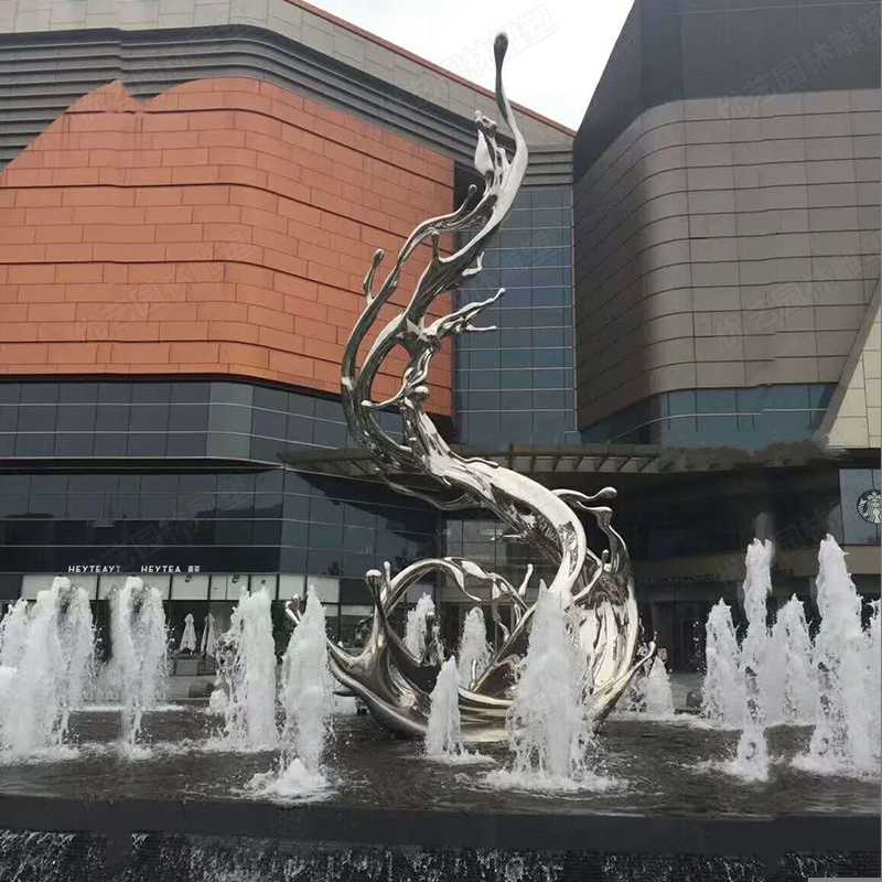 不銹鋼浪花雕塑，不銹鋼雕塑廠家