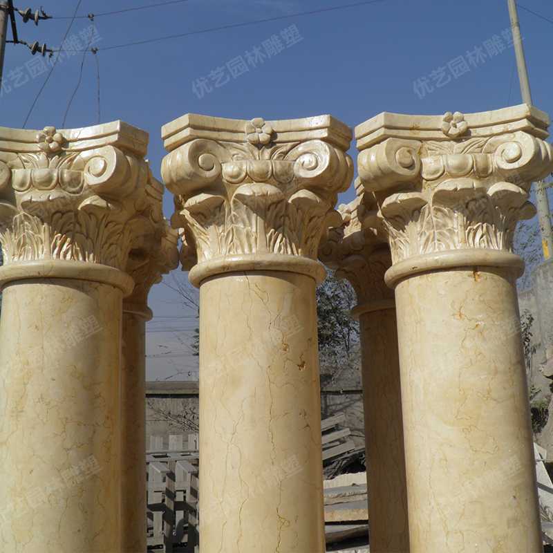 大理石羅馬柱，石材羅馬柱