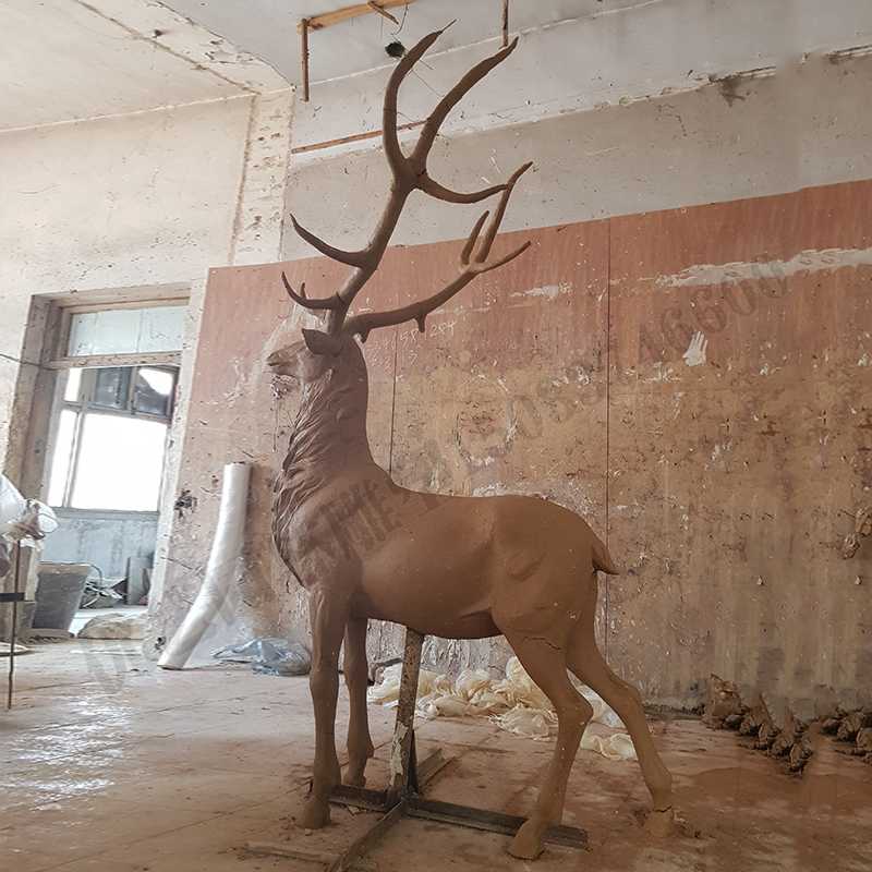 銅鹿模型，銅麋鹿雕塑，麋鹿模型，銅麋鹿泥模3.jpg
